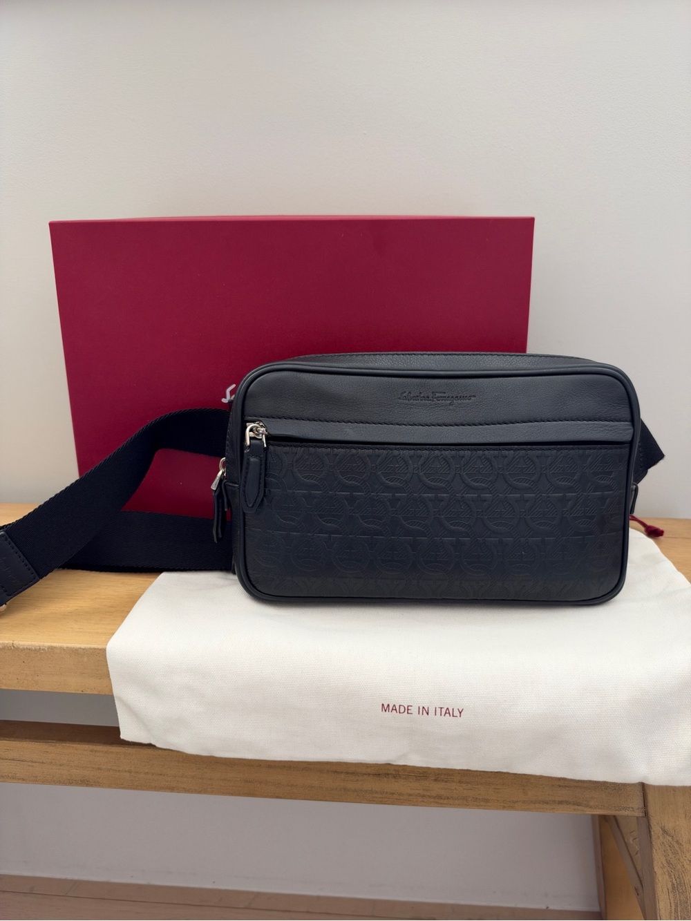 Salvatore Ferragamo - Gancini Embossed Belt Bag